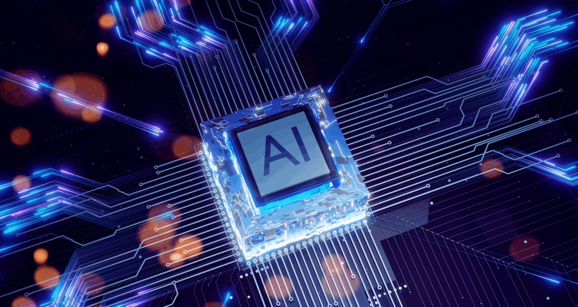 Futuristic AI technology concept