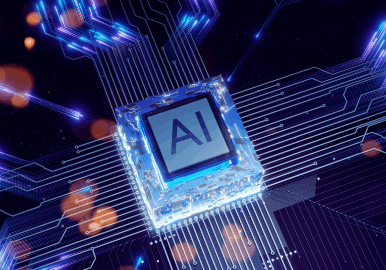 Futuristic AI technology concept